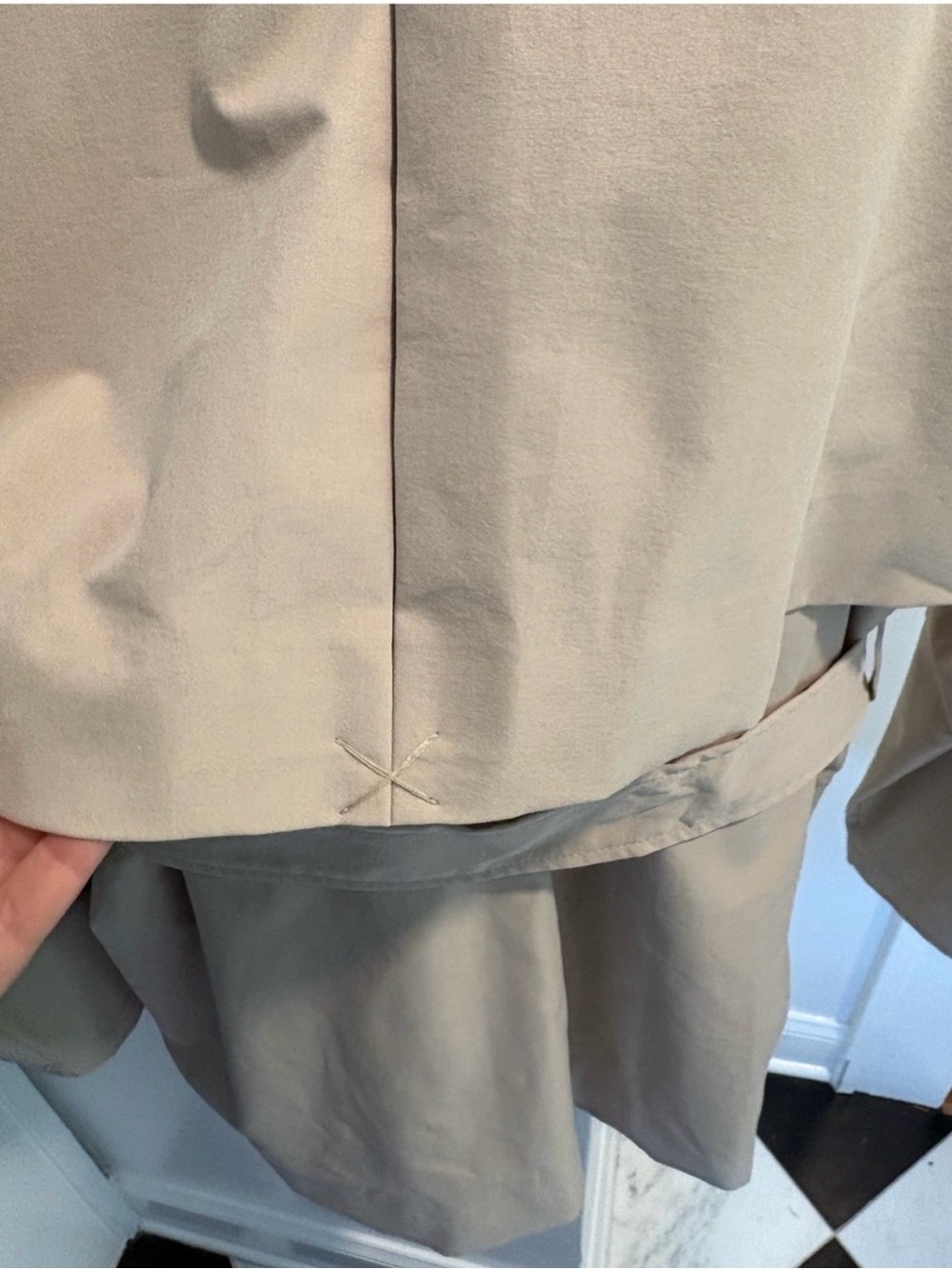 H&M Beige Double-Breasted Tie-Waist Trench Coat NWT - Picture 11 of 11